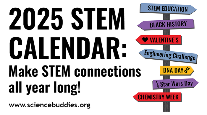 Roadmap of STEM activities to go with calendar events, holidays, and themes all year long